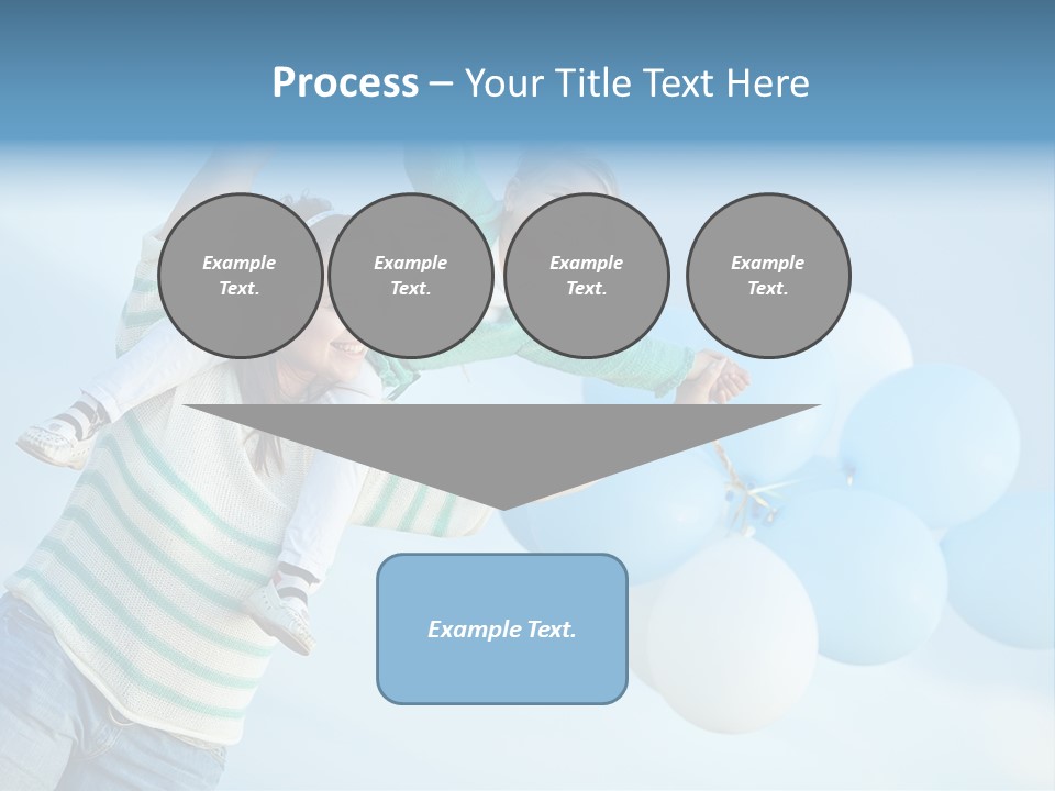 A Woman Holding A Child In Her Arms With Balloons In The Background PowerPoint Template