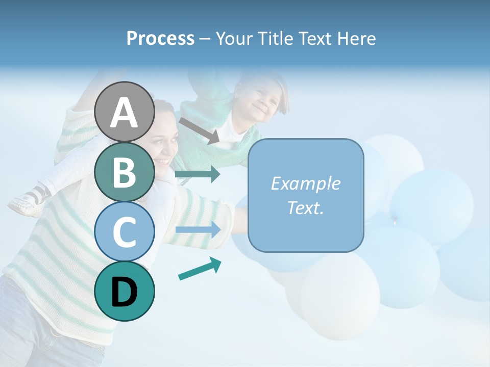 A Woman Holding A Child In Her Arms With Balloons In The Background PowerPoint Template