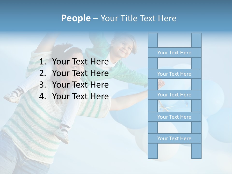 A Woman Holding A Child In Her Arms With Balloons In The Background PowerPoint Template