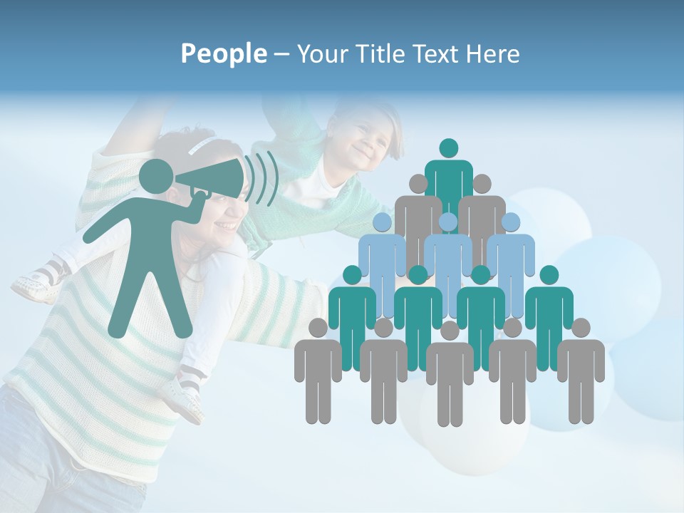 A Woman Holding A Child In Her Arms With Balloons In The Background PowerPoint Template