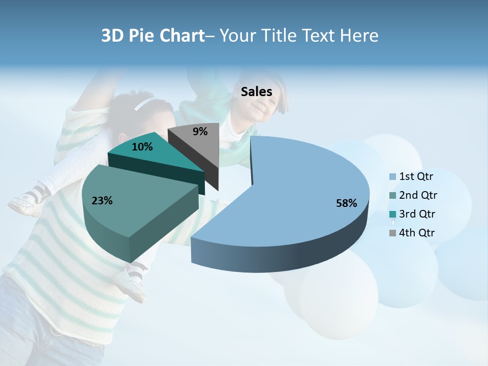 A Woman Holding A Child In Her Arms With Balloons In The Background PowerPoint Template