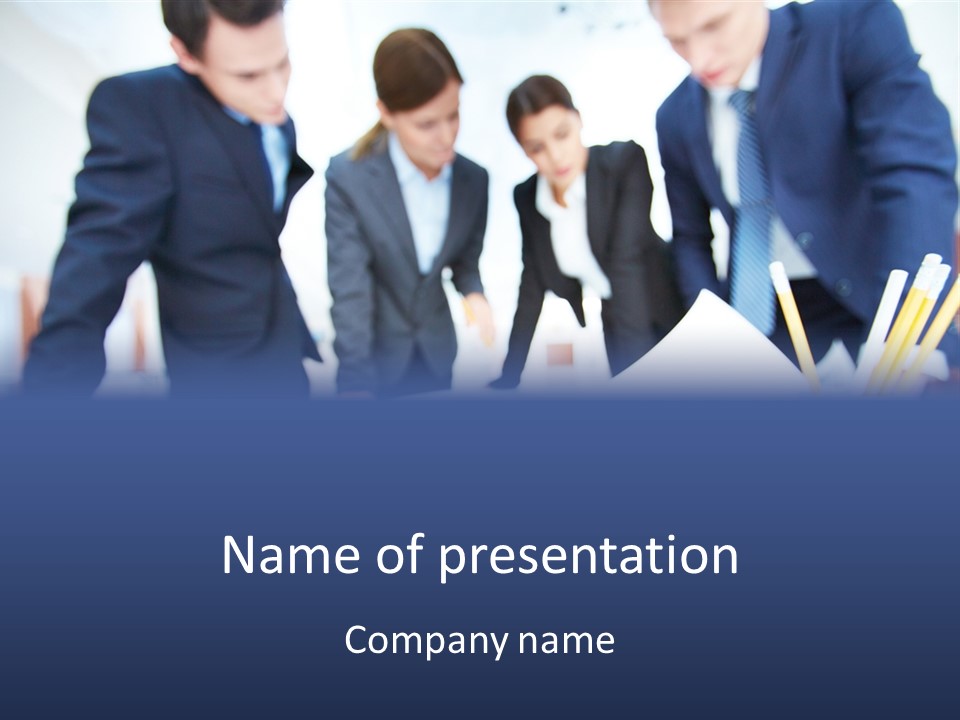 Group People Supervisor PowerPoint Template