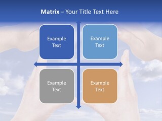 A Group Of Hands Reaching Up Into The Sky PowerPoint Template