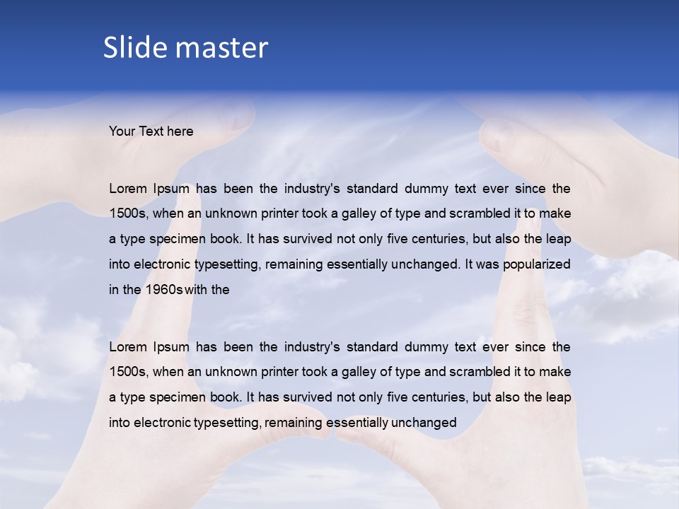 A Group Of Hands Reaching Up Into The Sky PowerPoint Template