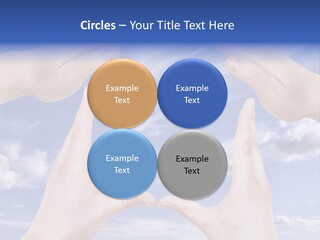 A Group Of Hands Reaching Up Into The Sky PowerPoint Template
