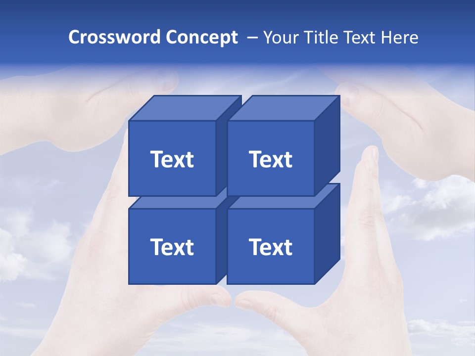 A Group Of Hands Reaching Up Into The Sky PowerPoint Template