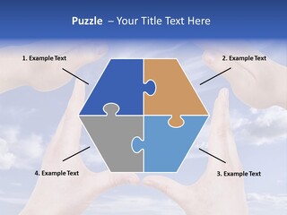 A Group Of Hands Reaching Up Into The Sky PowerPoint Template