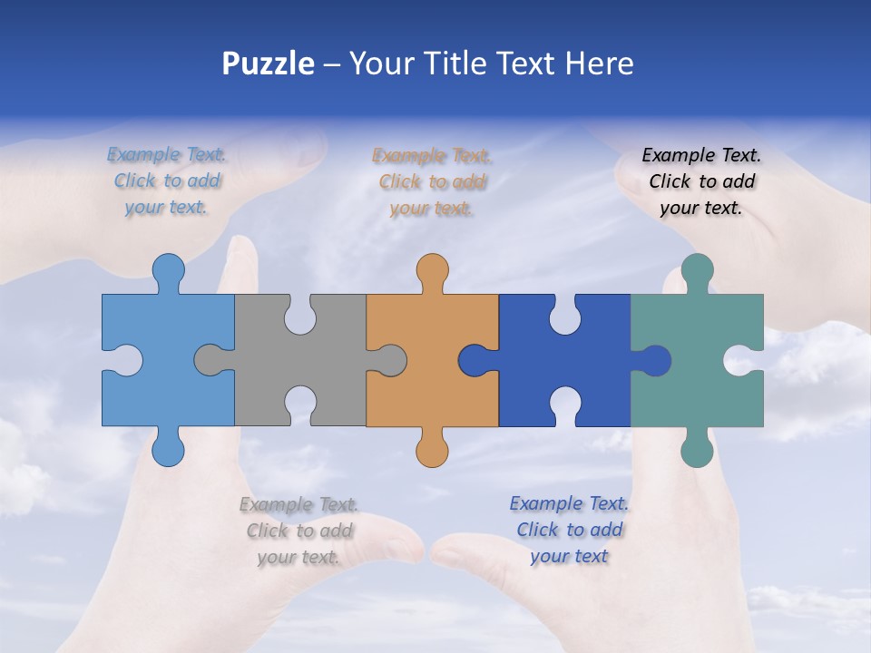 A Group Of Hands Reaching Up Into The Sky PowerPoint Template