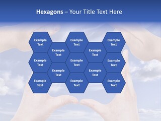 A Group Of Hands Reaching Up Into The Sky PowerPoint Template