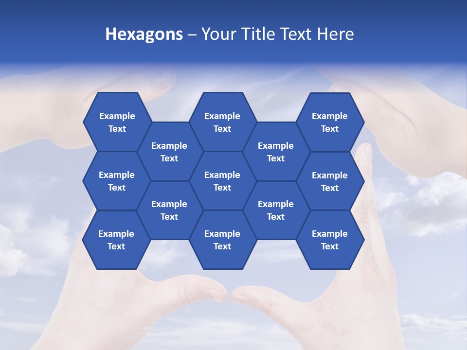 A Group Of Hands Reaching Up Into The Sky PowerPoint Template