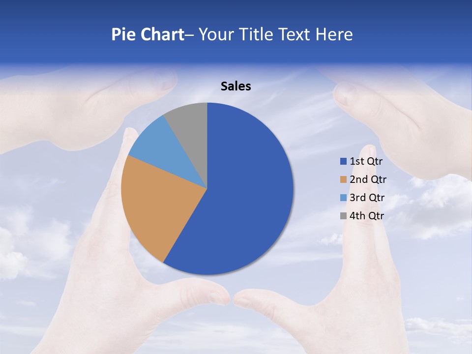 A Group Of Hands Reaching Up Into The Sky PowerPoint Template