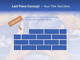 A Group Of Hands Reaching Up Into The Sky PowerPoint Template