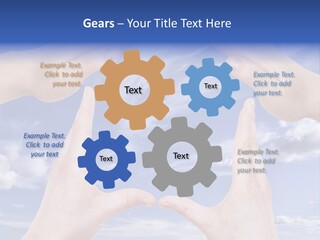 A Group Of Hands Reaching Up Into The Sky PowerPoint Template
