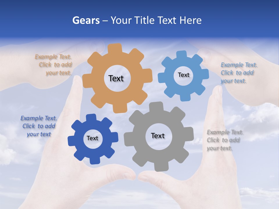 A Group Of Hands Reaching Up Into The Sky PowerPoint Template