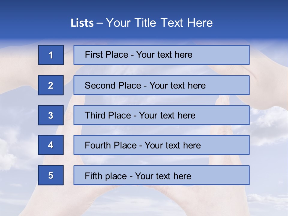 A Group Of Hands Reaching Up Into The Sky PowerPoint Template