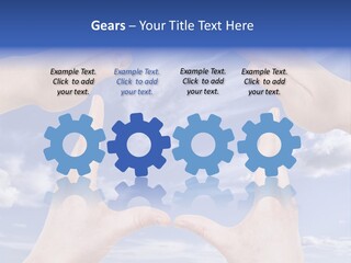 A Group Of Hands Reaching Up Into The Sky PowerPoint Template