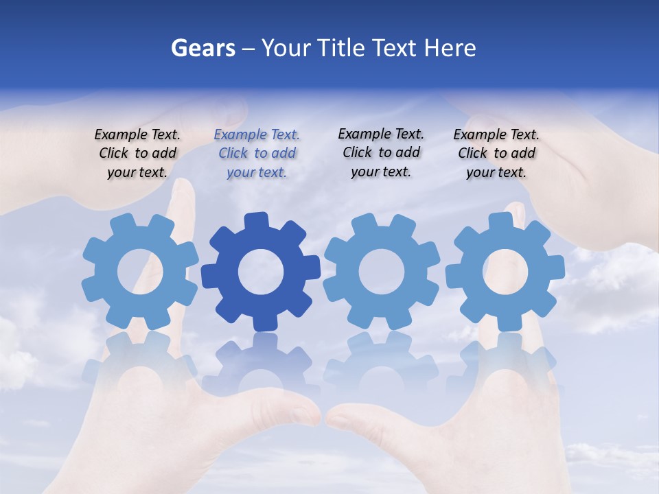 A Group Of Hands Reaching Up Into The Sky PowerPoint Template