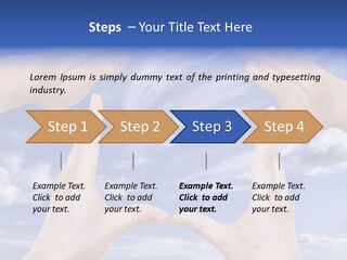 A Group Of Hands Reaching Up Into The Sky PowerPoint Template