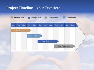 A Group Of Hands Reaching Up Into The Sky PowerPoint Template