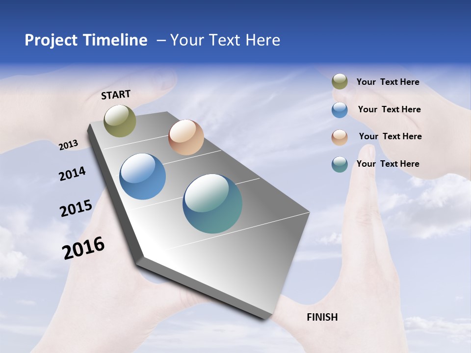 A Group Of Hands Reaching Up Into The Sky PowerPoint Template