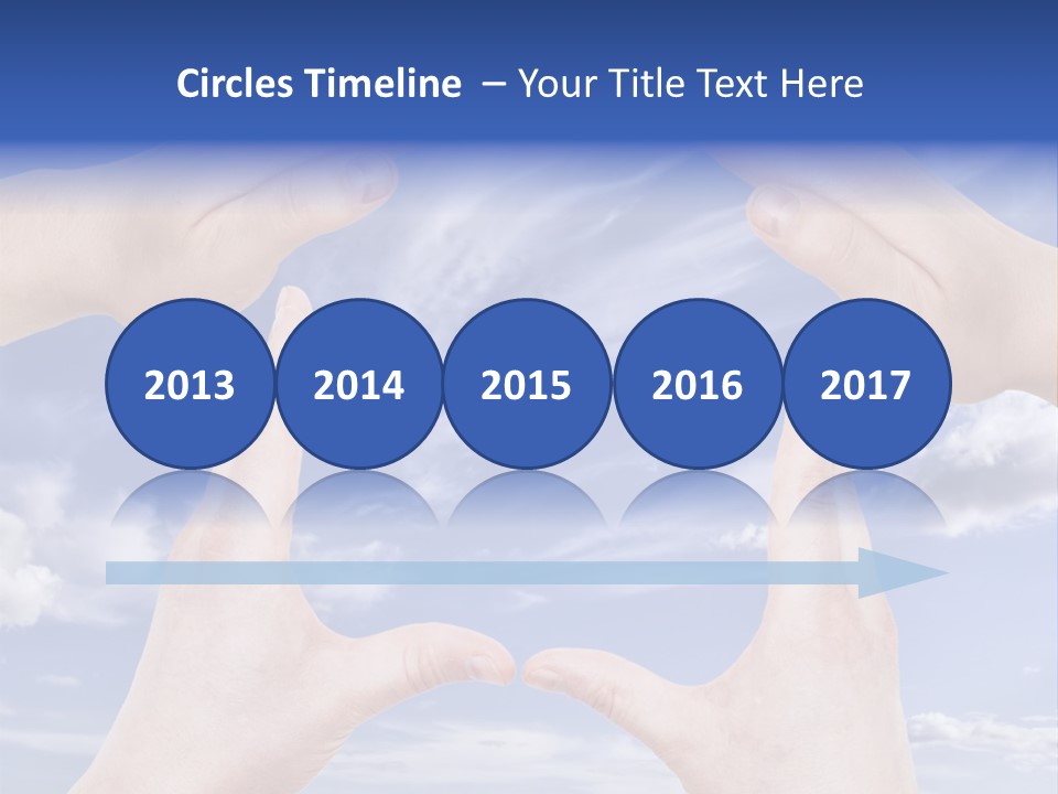 A Group Of Hands Reaching Up Into The Sky PowerPoint Template
