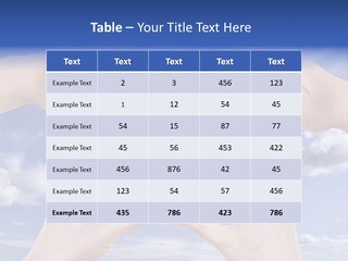 A Group Of Hands Reaching Up Into The Sky PowerPoint Template