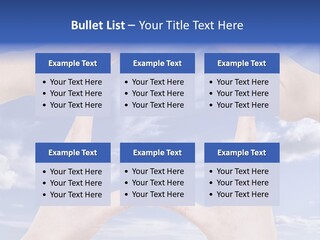 A Group Of Hands Reaching Up Into The Sky PowerPoint Template