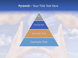 A Group Of Hands Reaching Up Into The Sky PowerPoint Template