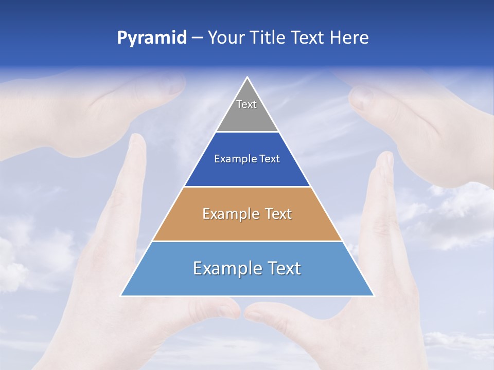 A Group Of Hands Reaching Up Into The Sky PowerPoint Template