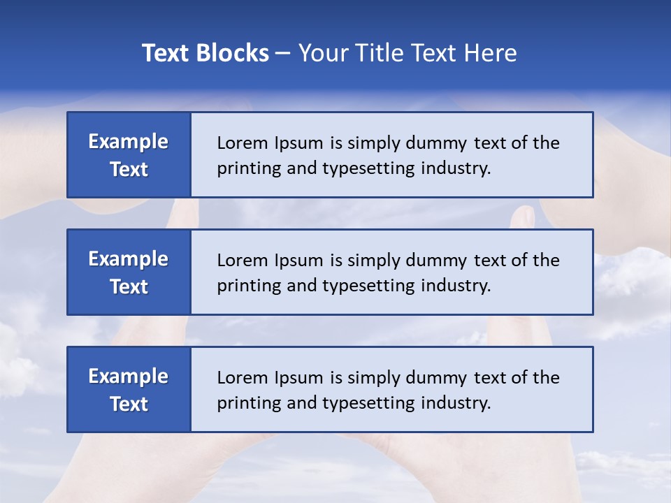 A Group Of Hands Reaching Up Into The Sky PowerPoint Template