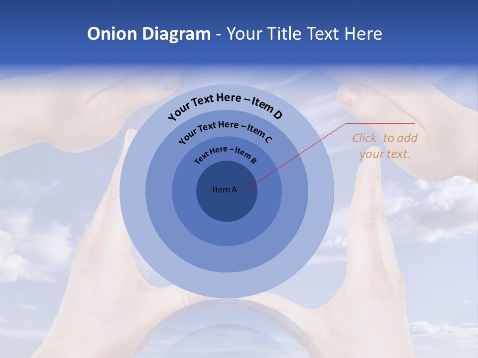 A Group Of Hands Reaching Up Into The Sky PowerPoint Template