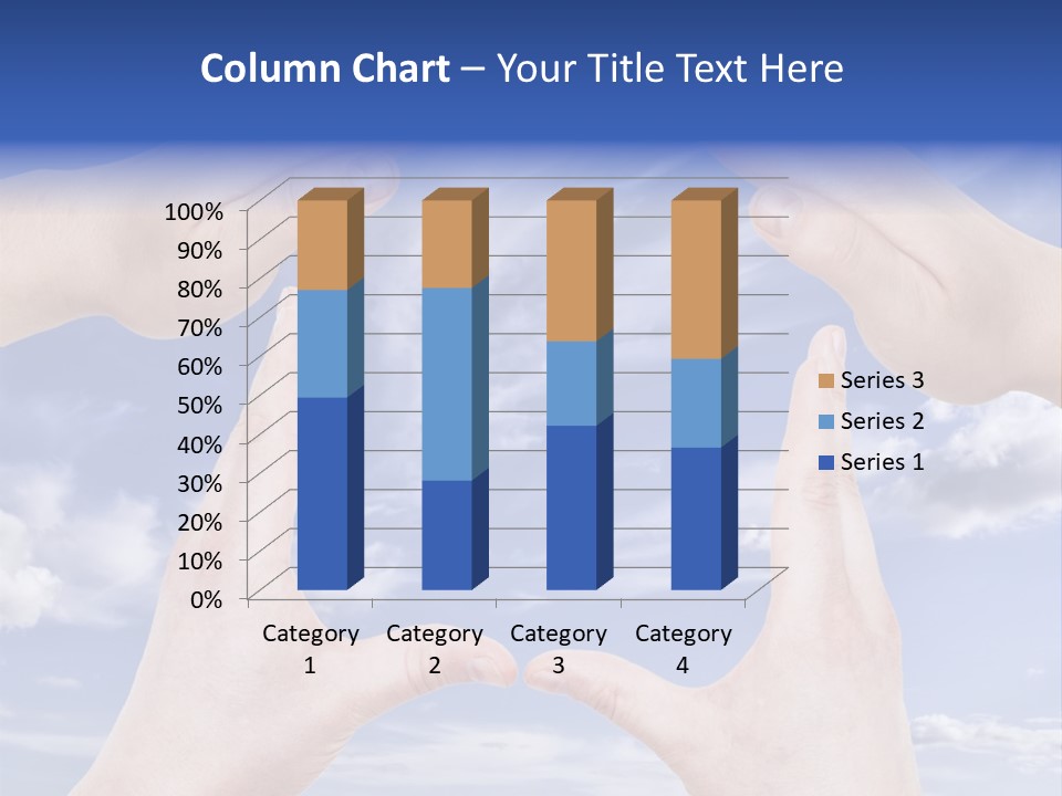 A Group Of Hands Reaching Up Into The Sky PowerPoint Template