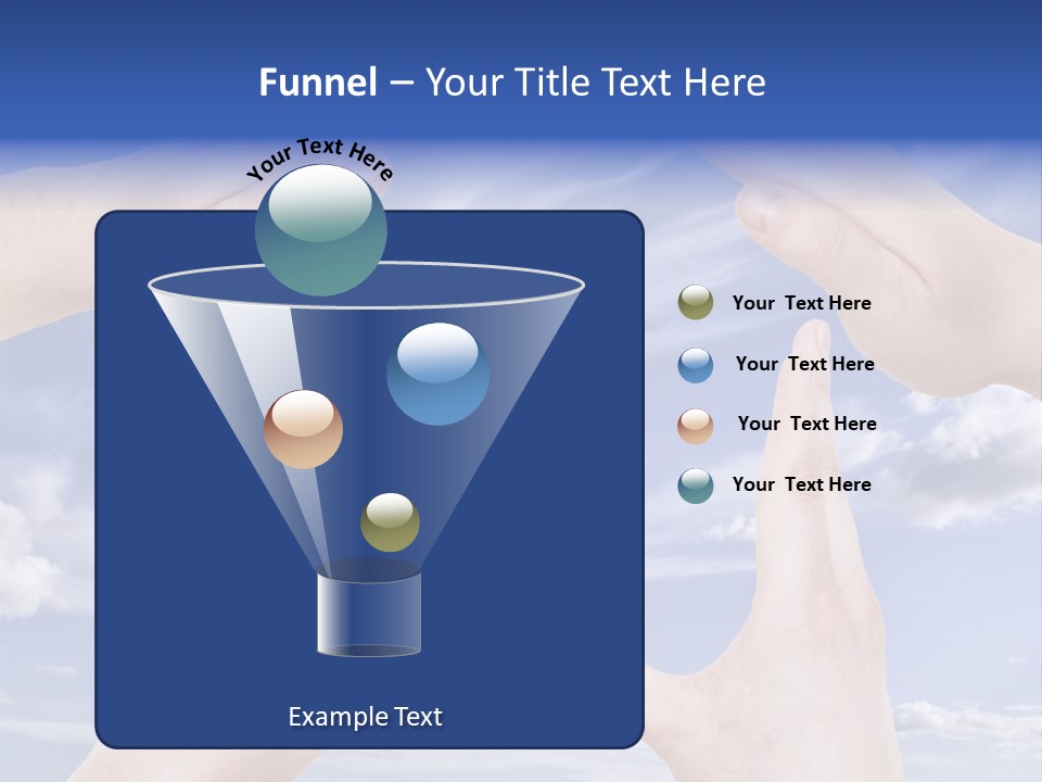 A Group Of Hands Reaching Up Into The Sky PowerPoint Template