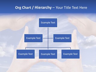 A Group Of Hands Reaching Up Into The Sky PowerPoint Template