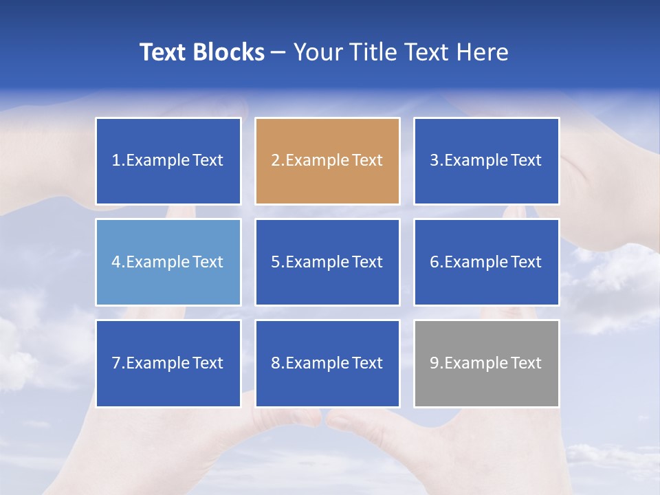 A Group Of Hands Reaching Up Into The Sky PowerPoint Template