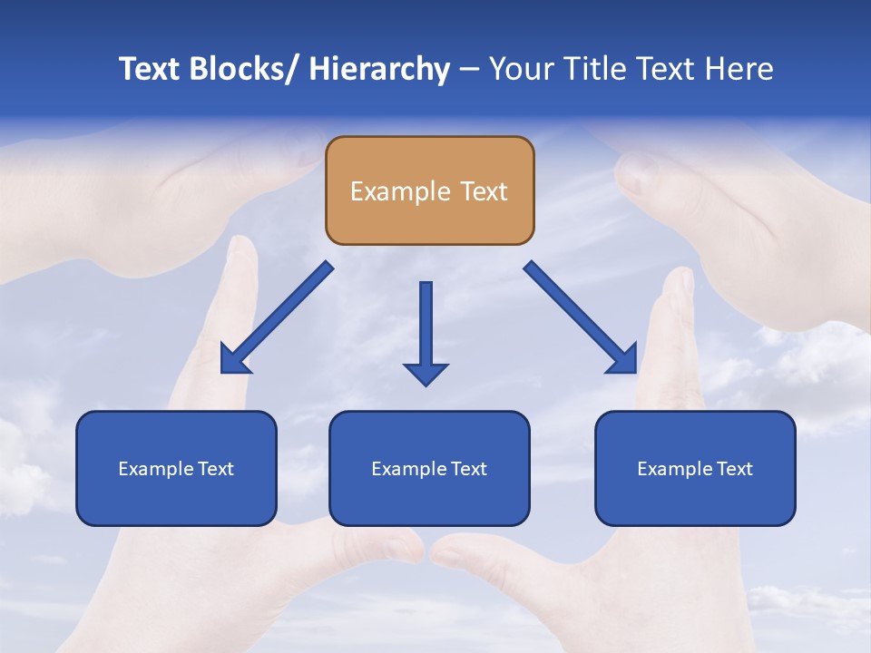 A Group Of Hands Reaching Up Into The Sky PowerPoint Template