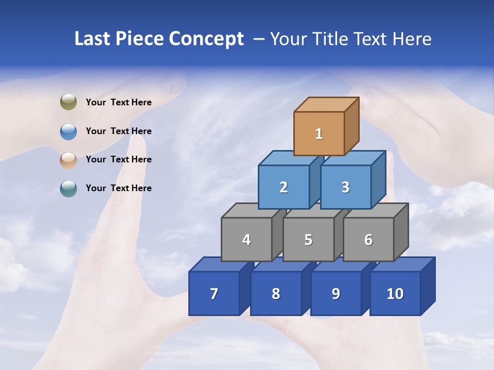 A Group Of Hands Reaching Up Into The Sky PowerPoint Template