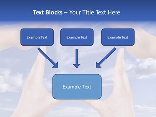 A Group Of Hands Reaching Up Into The Sky PowerPoint Template