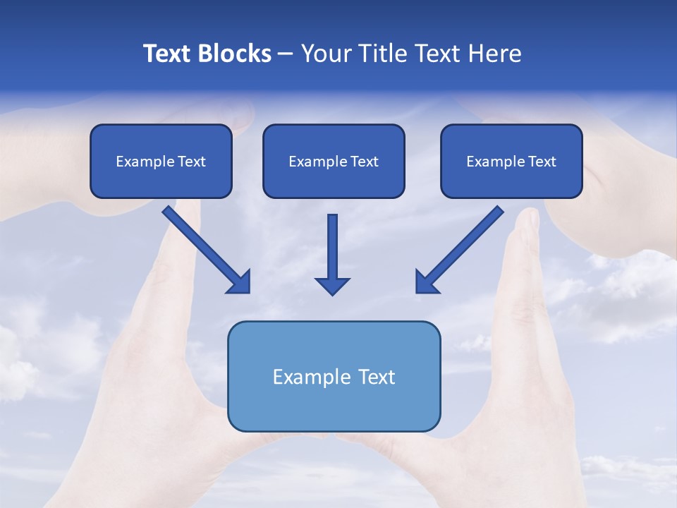 A Group Of Hands Reaching Up Into The Sky PowerPoint Template