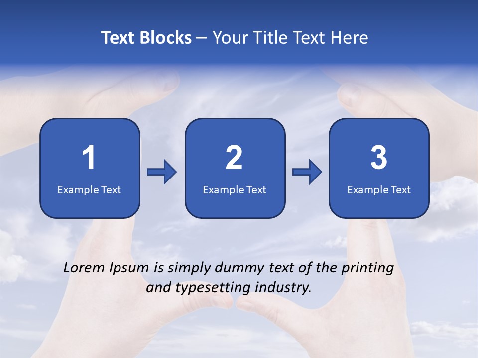 A Group Of Hands Reaching Up Into The Sky PowerPoint Template