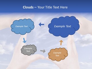 A Group Of Hands Reaching Up Into The Sky PowerPoint Template
