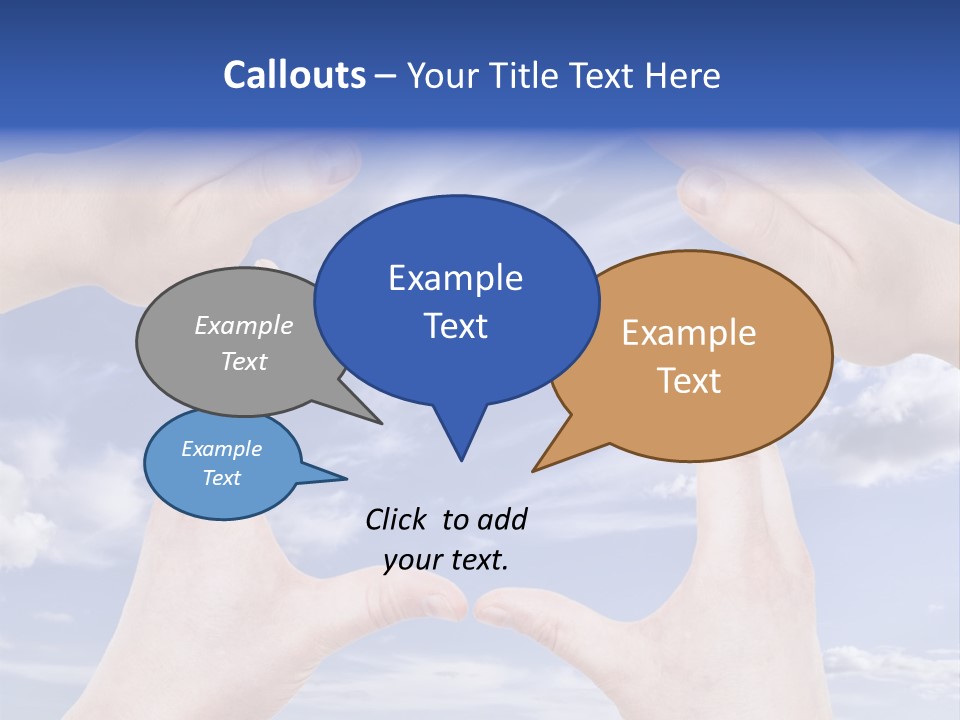 A Group Of Hands Reaching Up Into The Sky PowerPoint Template