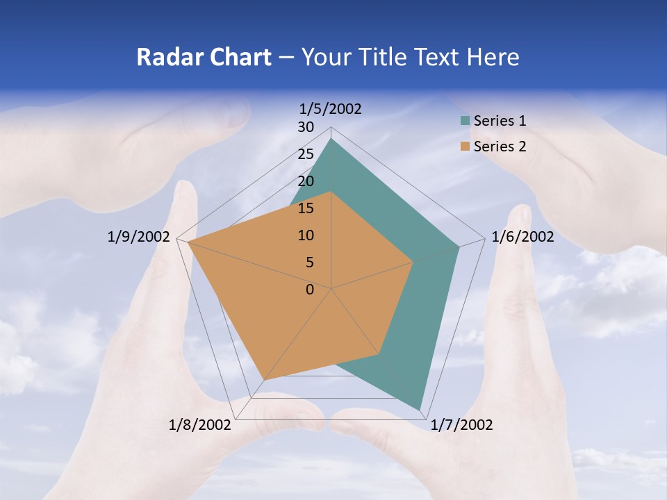A Group Of Hands Reaching Up Into The Sky PowerPoint Template