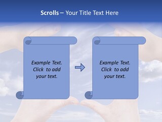 A Group Of Hands Reaching Up Into The Sky PowerPoint Template