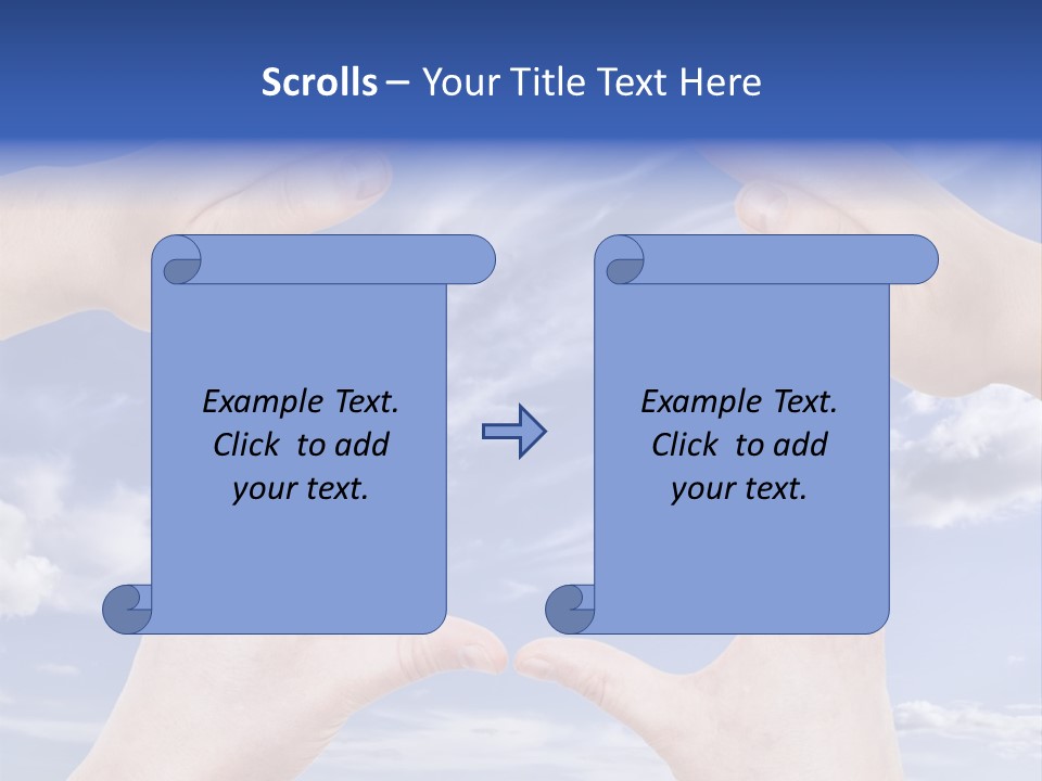 A Group Of Hands Reaching Up Into The Sky PowerPoint Template