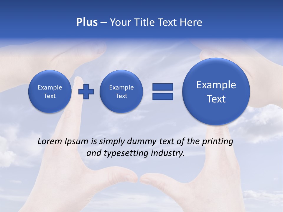A Group Of Hands Reaching Up Into The Sky PowerPoint Template