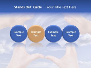 A Group Of Hands Reaching Up Into The Sky PowerPoint Template
