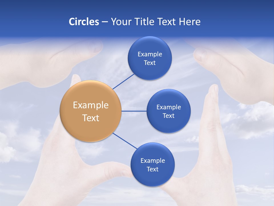A Group Of Hands Reaching Up Into The Sky PowerPoint Template