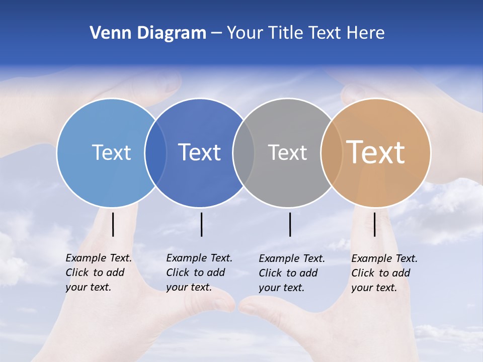 A Group Of Hands Reaching Up Into The Sky PowerPoint Template