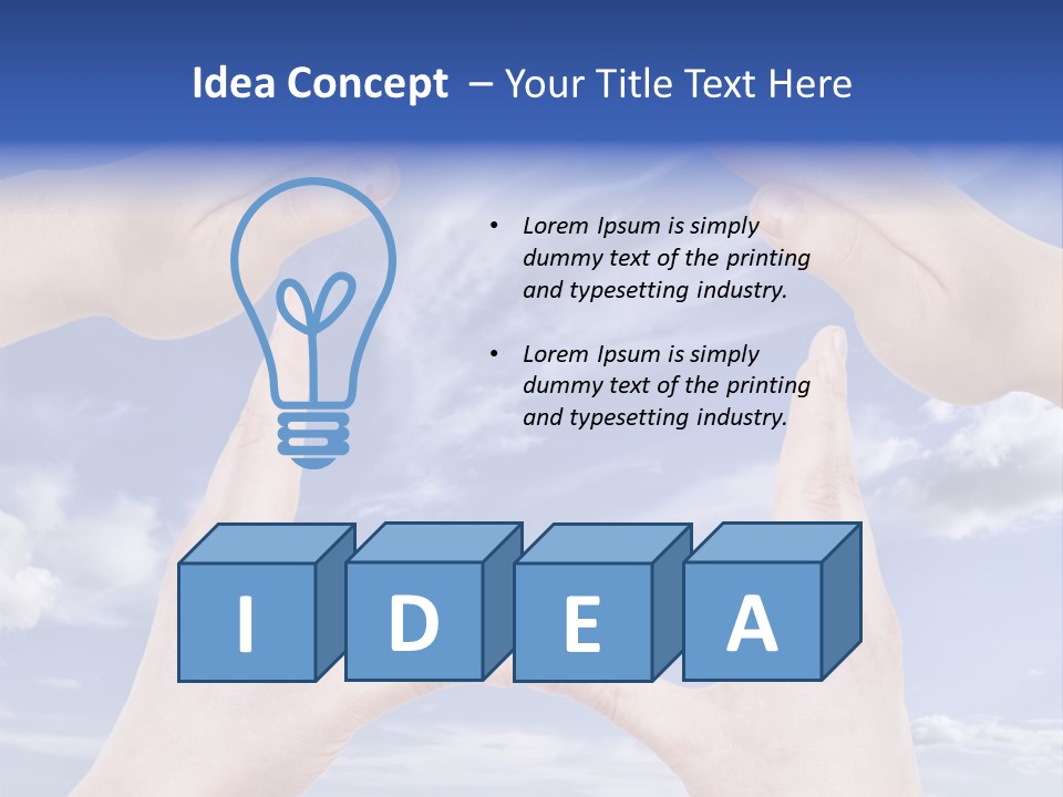 A Group Of Hands Reaching Up Into The Sky PowerPoint Template
